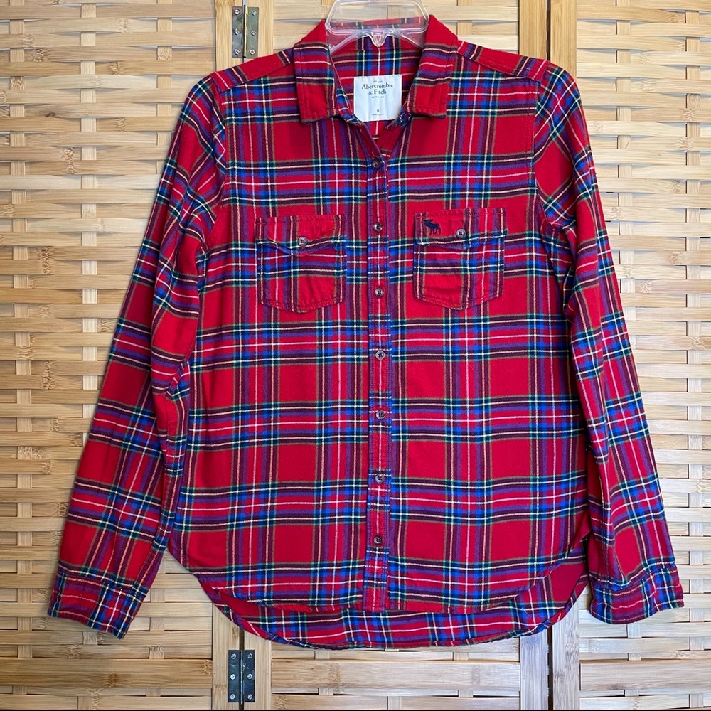 Abercrombie and Fitch New York Plaid Flannel Button-down